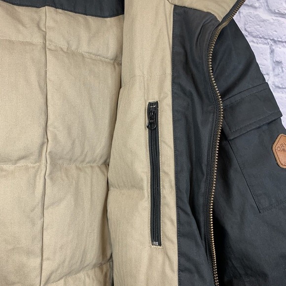 Orvis Women Black Green Mountain Parka Duck Down Feather Horn Toggle Zip Large - Picture 5 of 11